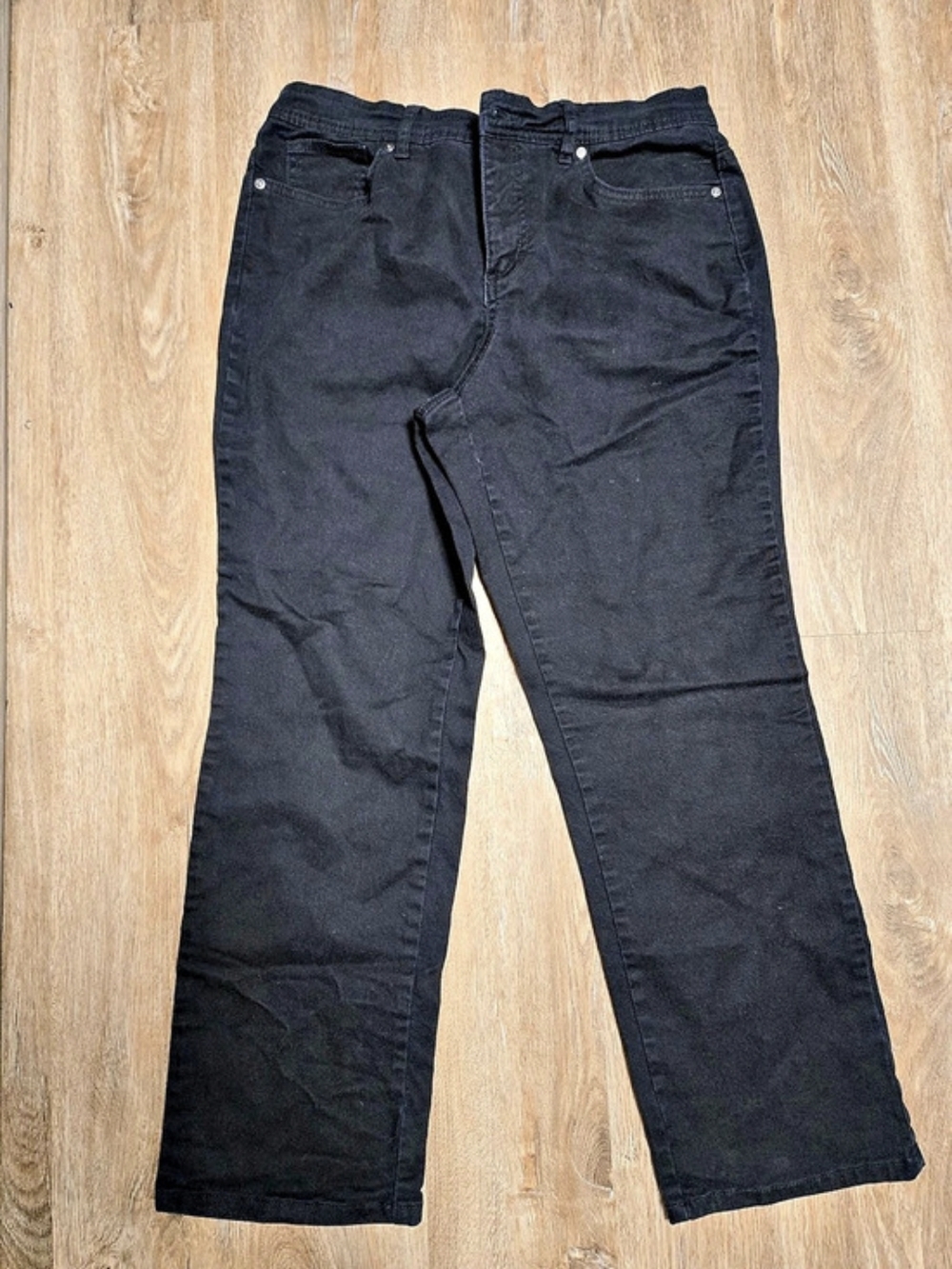 George Women's Straight Leg Jeans Black Waist 10